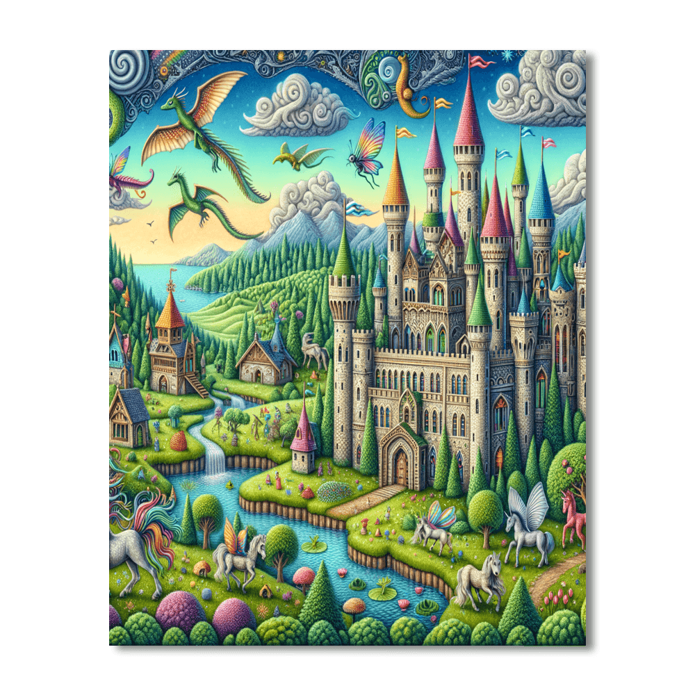 Fairytale Kingdom DIY Paint By Numbers
