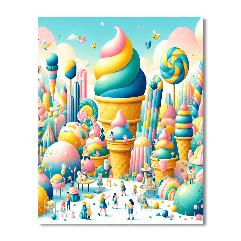 Whimsical Ice Cream Land Paint By Numbers Kits
