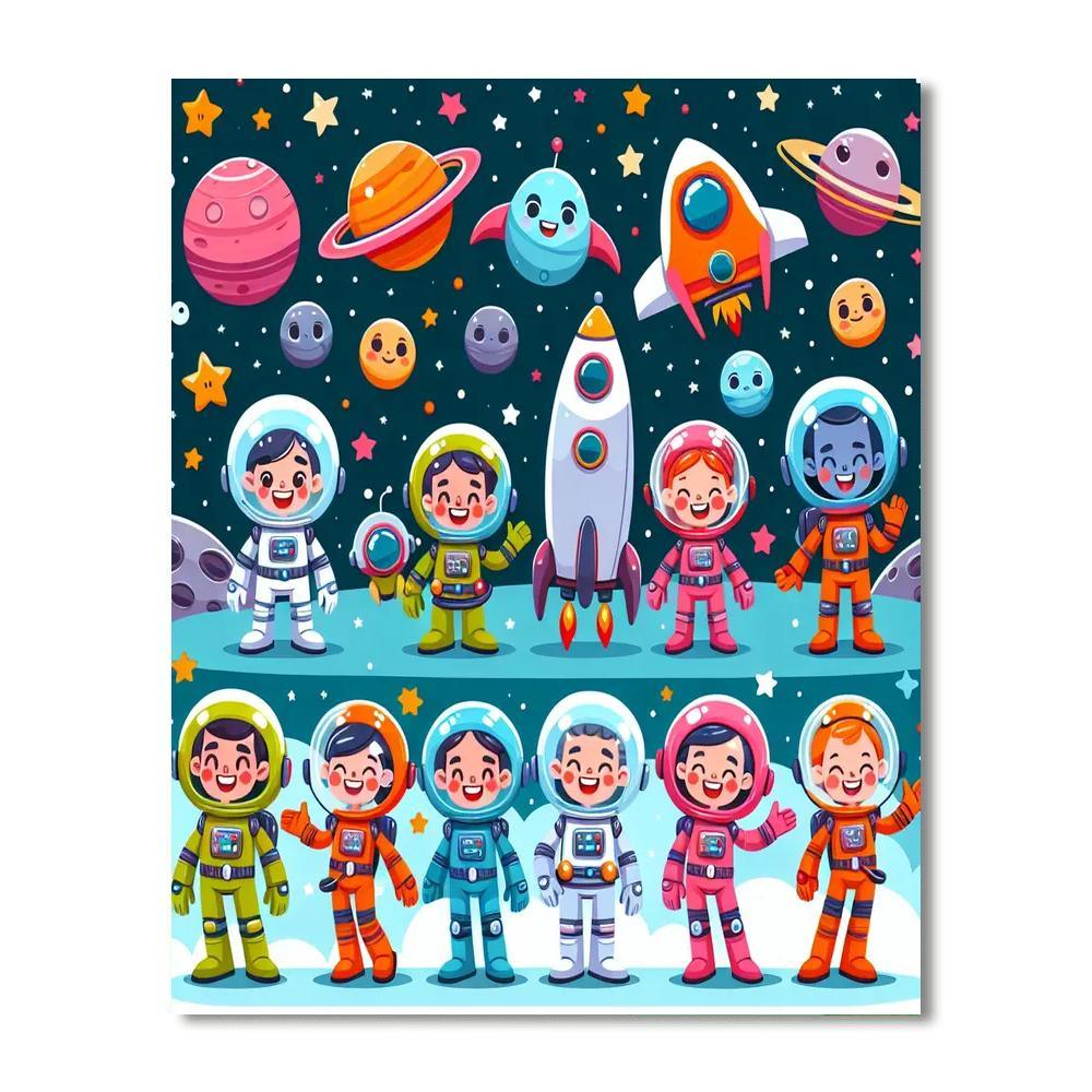 Mighty Space Heroes DIY Paint By Numbers