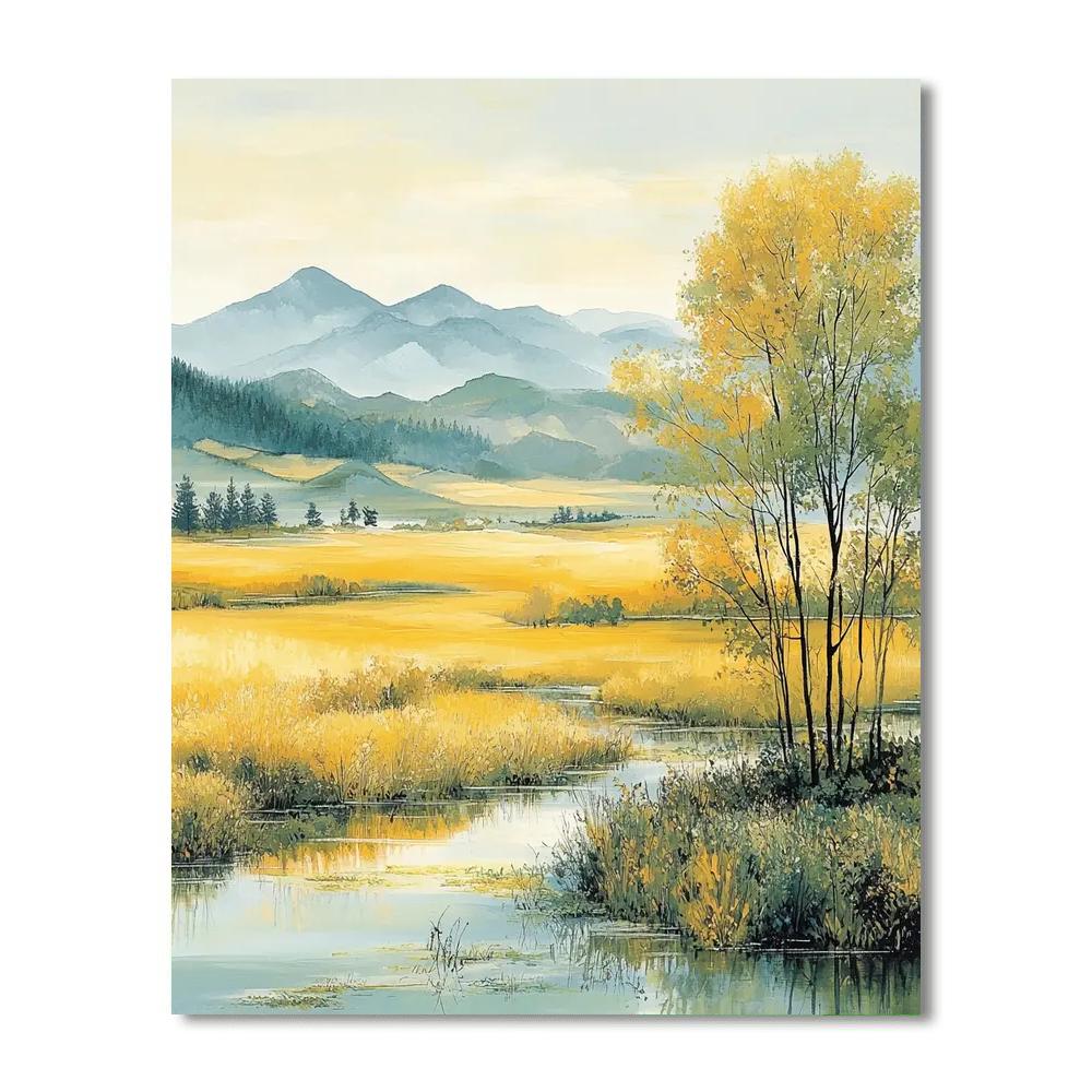 Zhao Mengfu Inspired Dreams Of Flowing Fields  Paint By Color