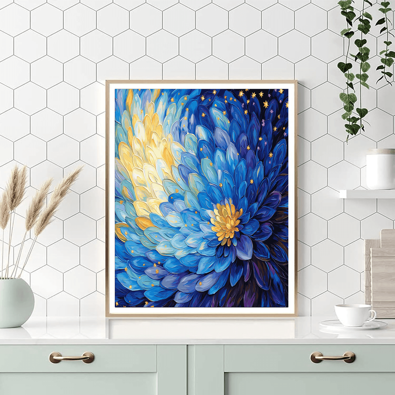Vincent Van Gogh Inspired Galactic Petals  DIY Paint By Numbers