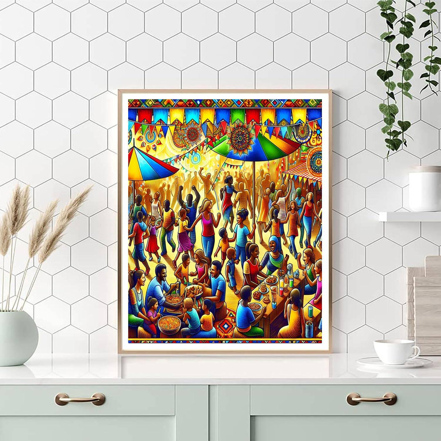 Lively Summer Festival DIY Paint By Numbers