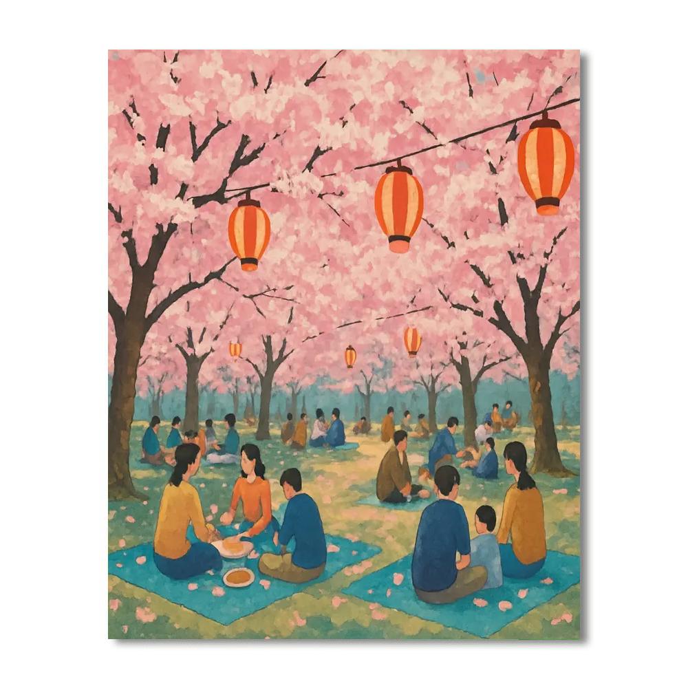 Hanami In Japan Paint By Numbers Kits