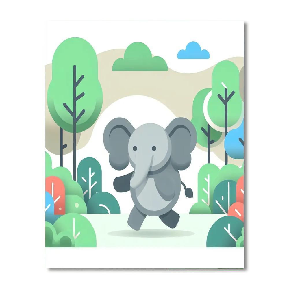 Majestic Elephant Adventure Paint By Numbers Art