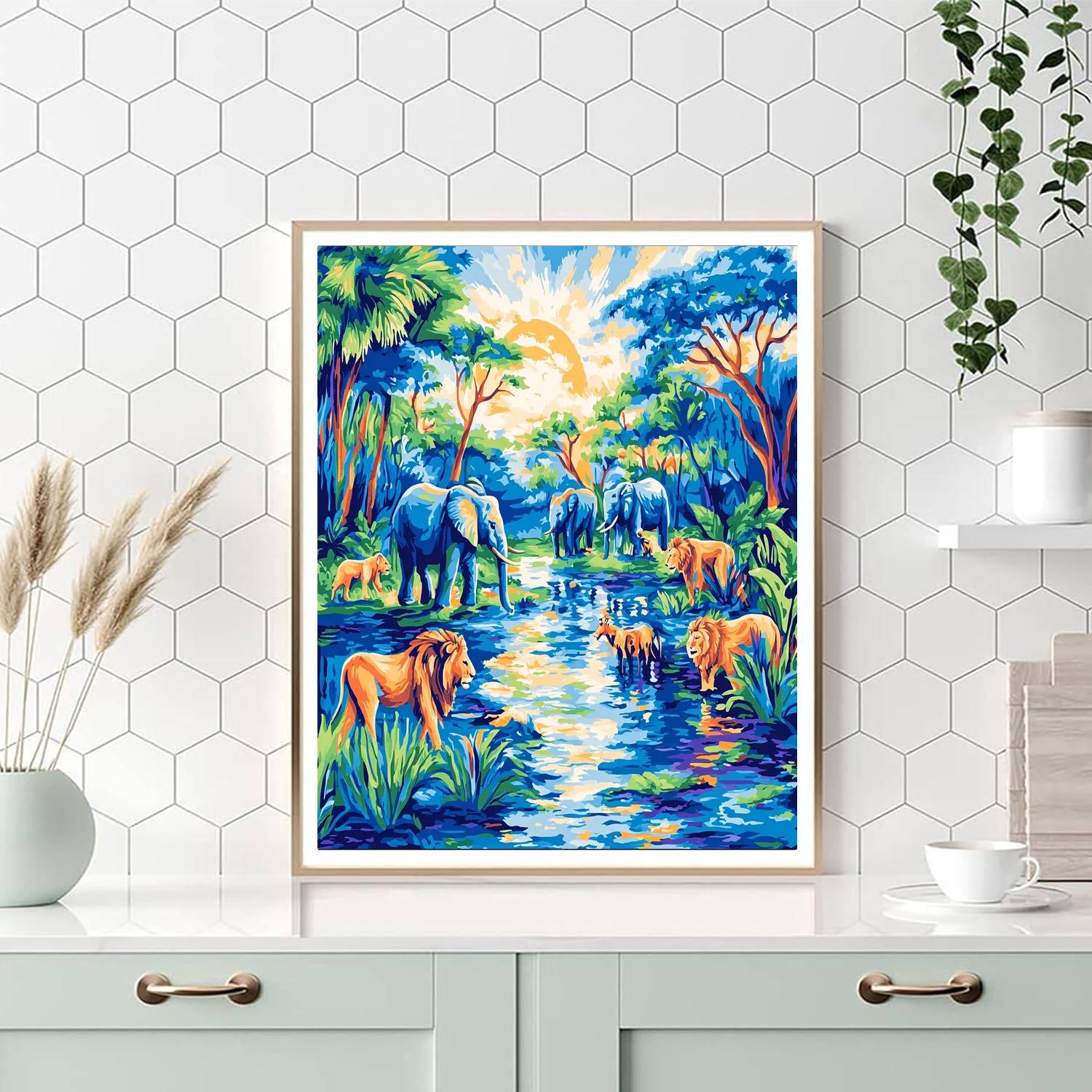 Franz Marc Inspired Captivating Wildlife Safari  Paint By Numbers Kits