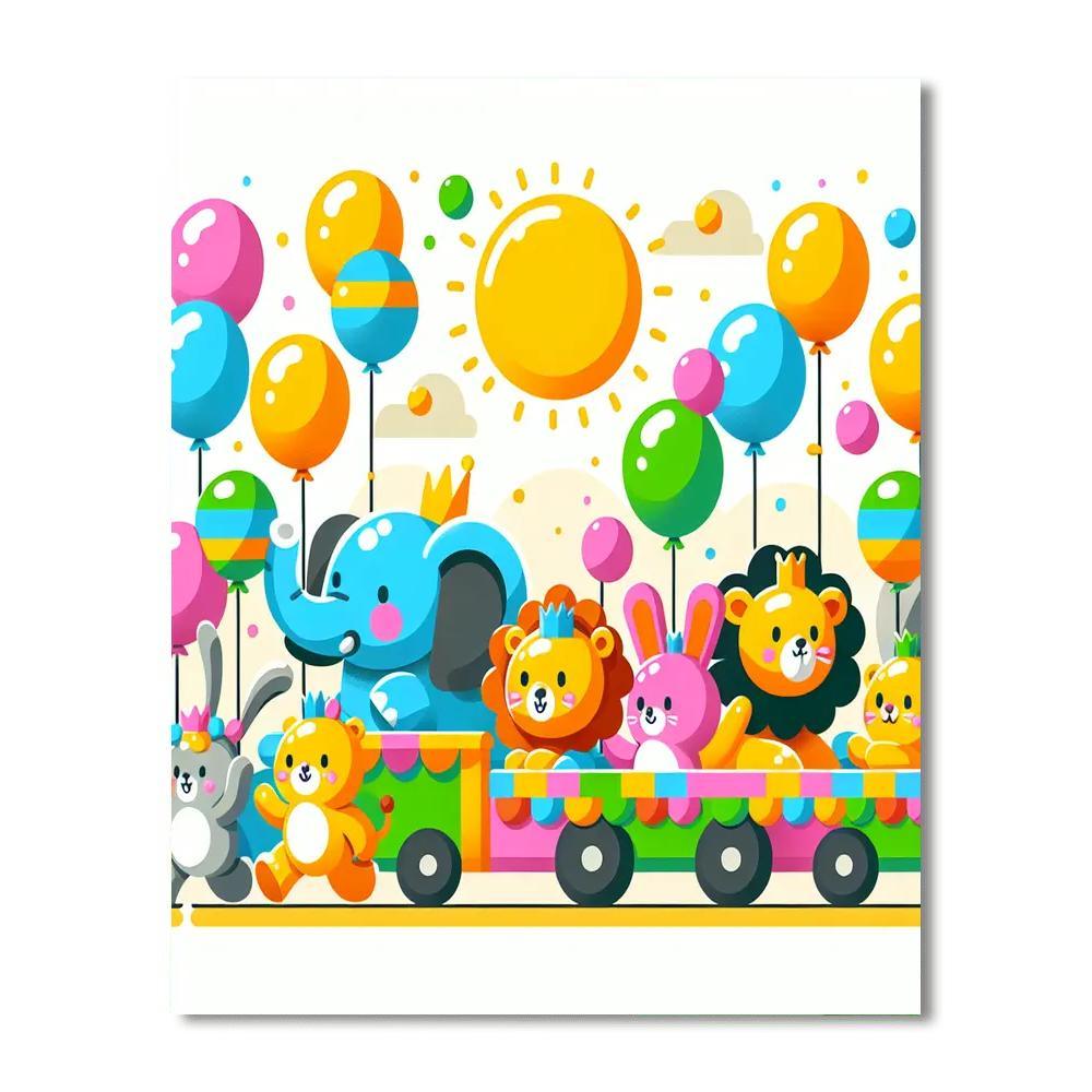 Animal Carnival Parade Paint By Color
