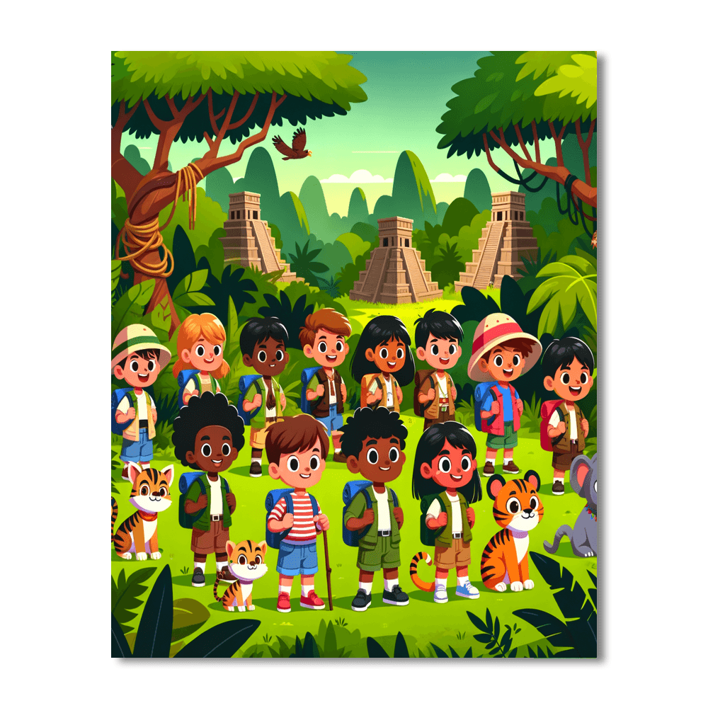 Wild Jungle Journey Painting By Numbers Kit