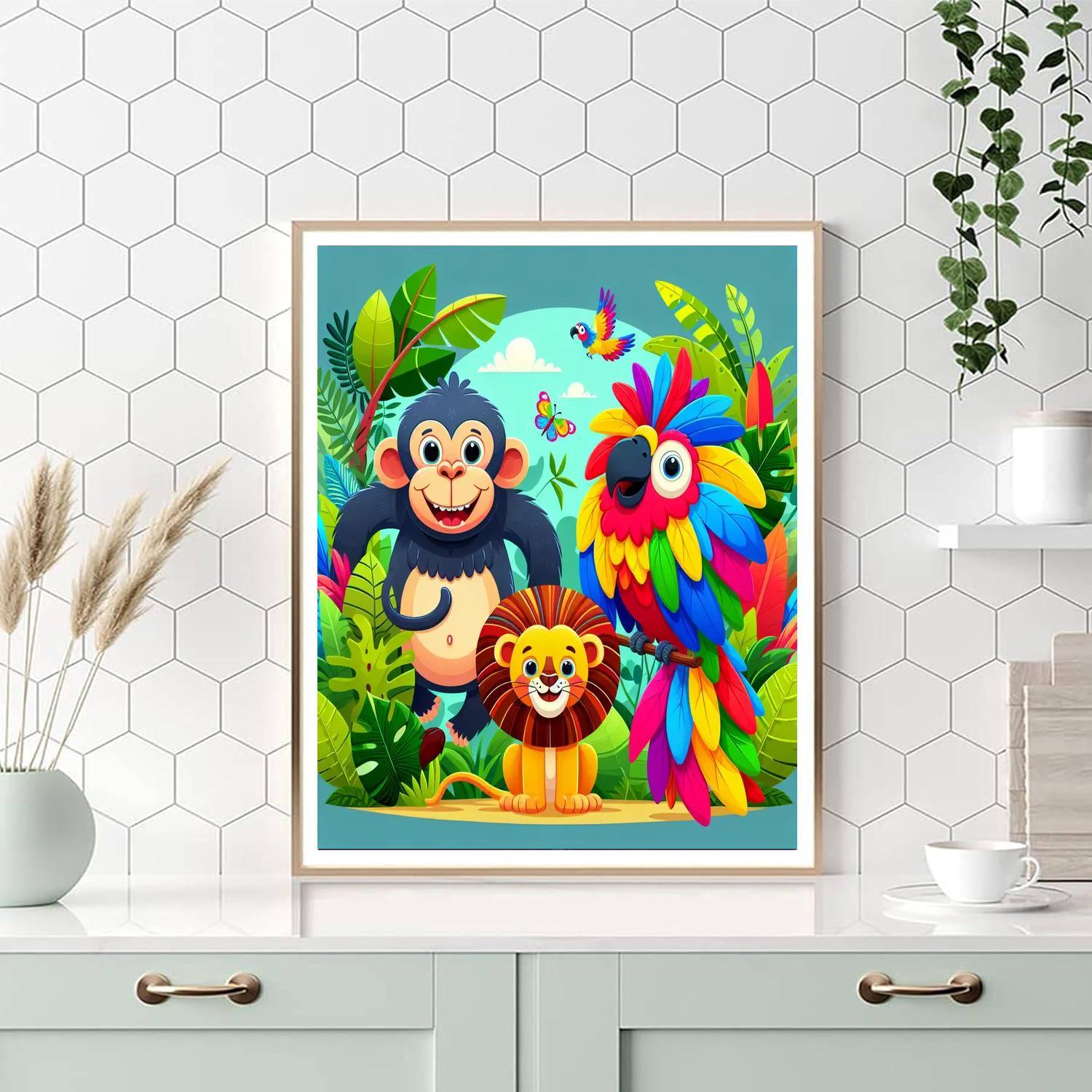 Adventures With Jungle Animals Numbered Painting Kits