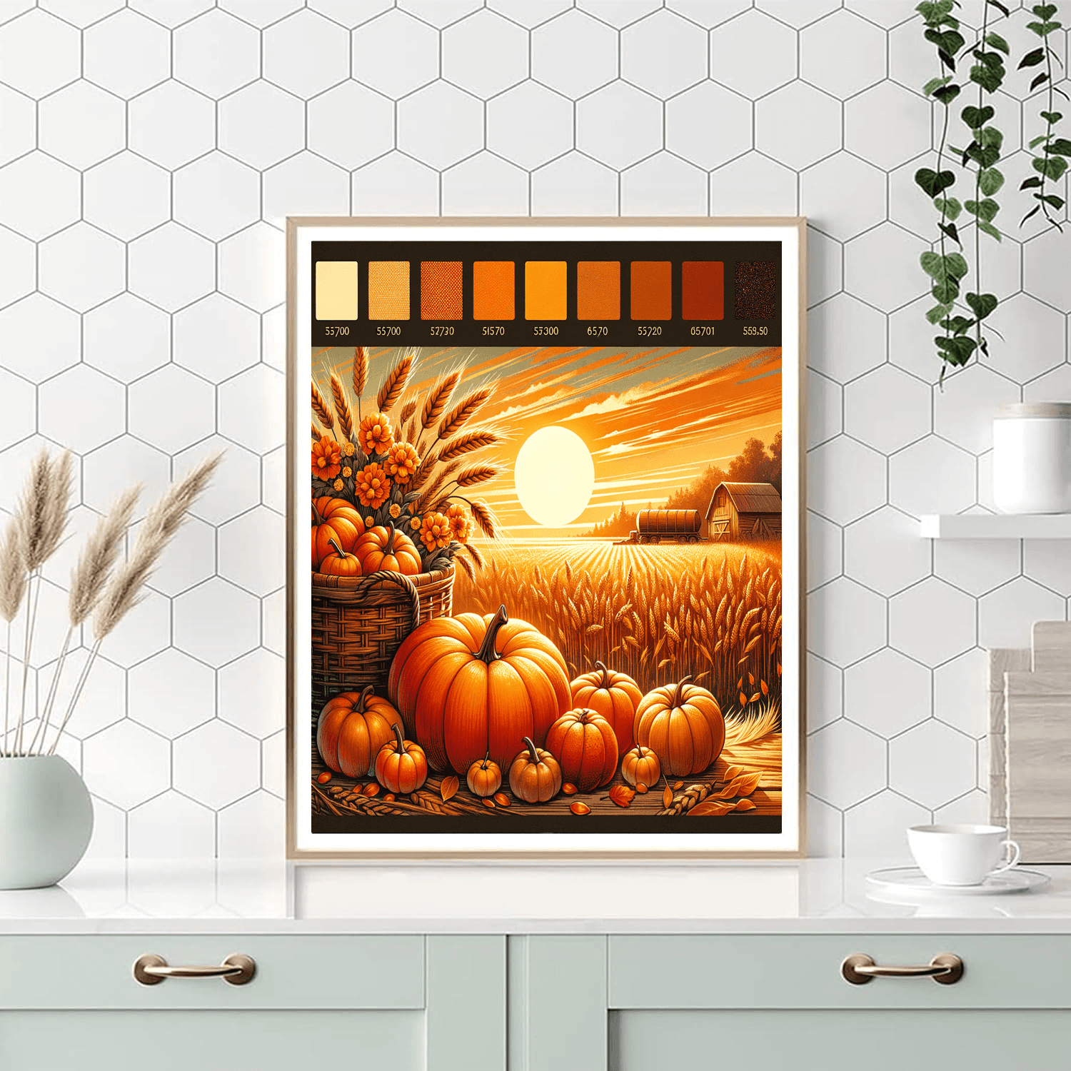 Pumpkin Harvest Paint By Numbers Art