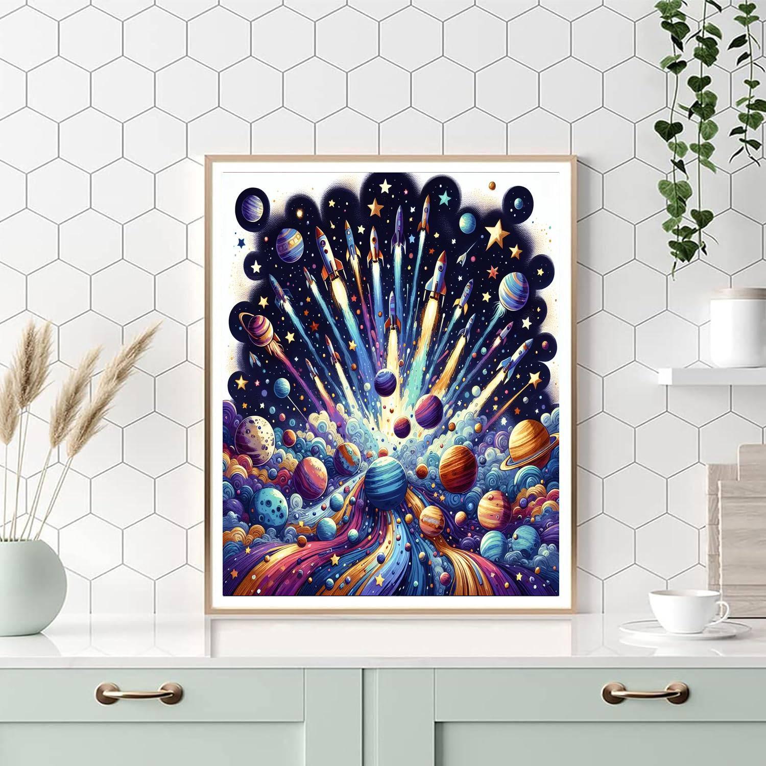 Cosmic Space Journey Paint By Numbers Kits