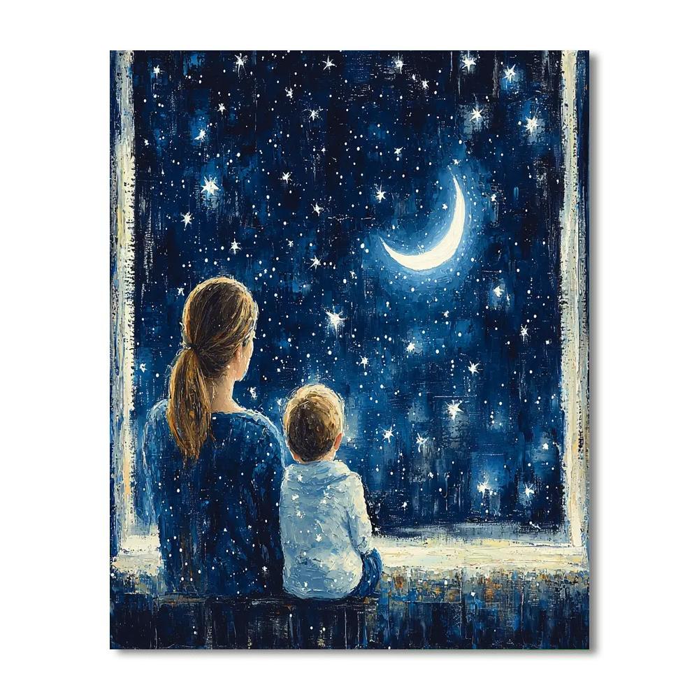 Crescent Moon Wonder Number Painting