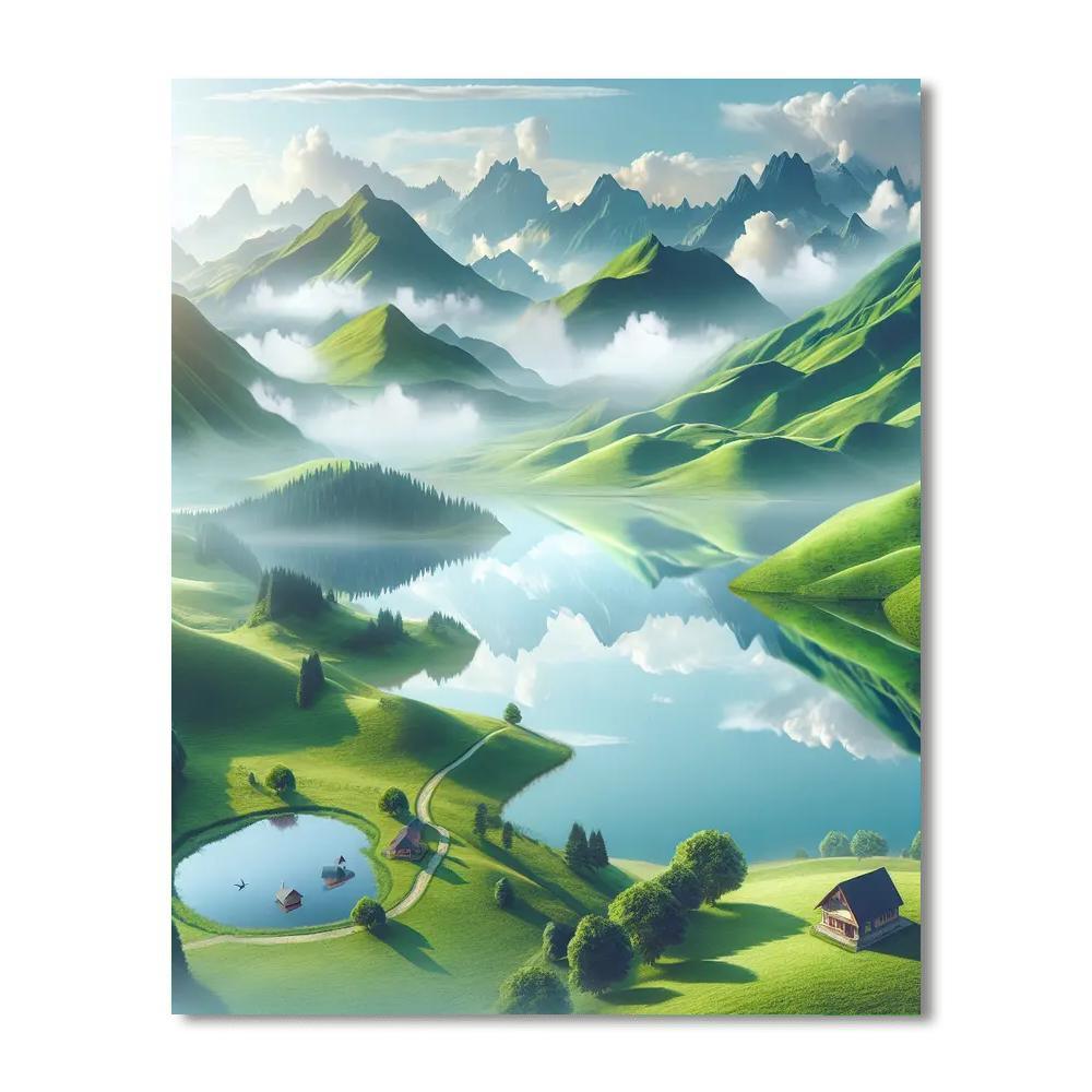 Majestic Highland Retreat Paint By Numbers Art