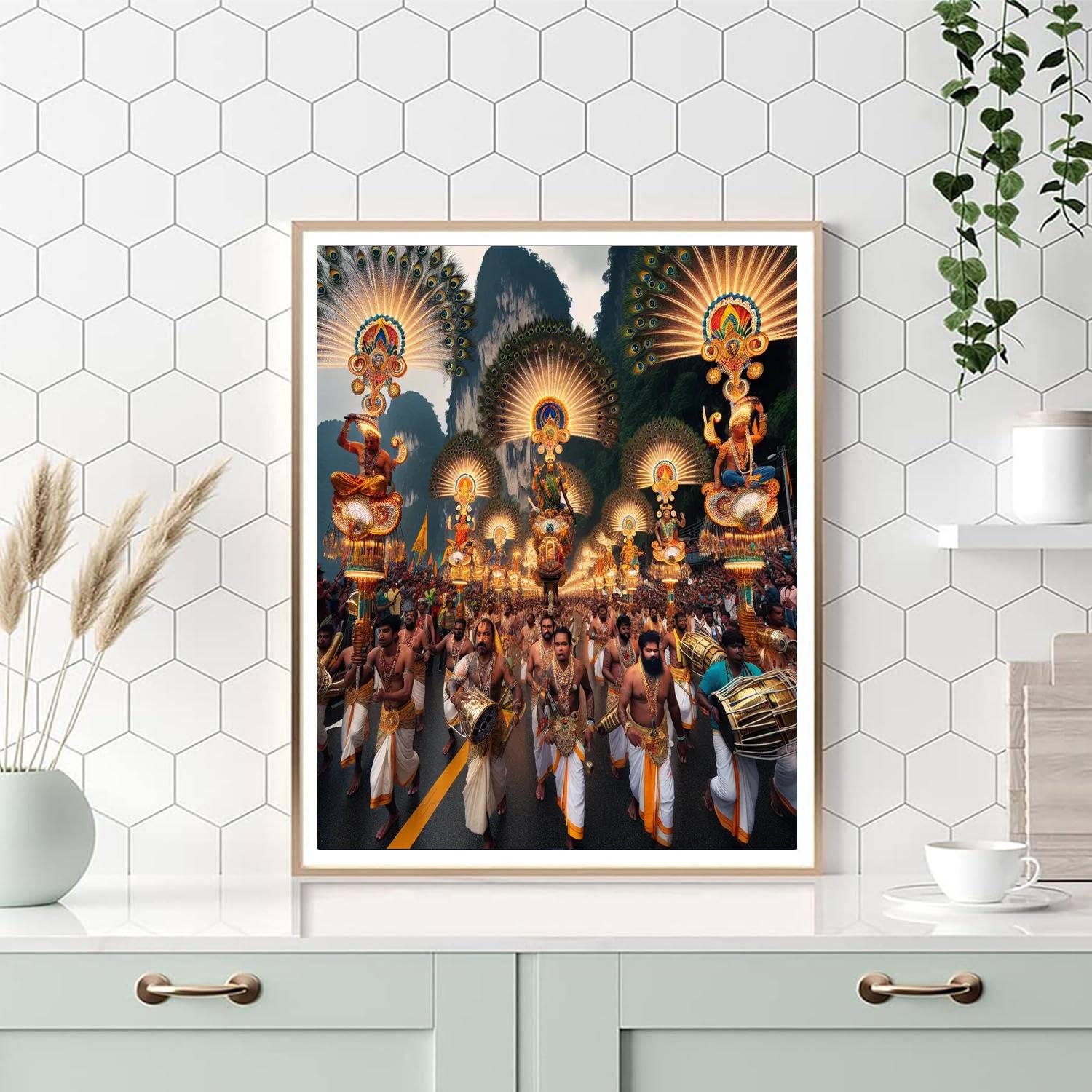 Thaipusam Festival - Kuala Lumpur Number Painting