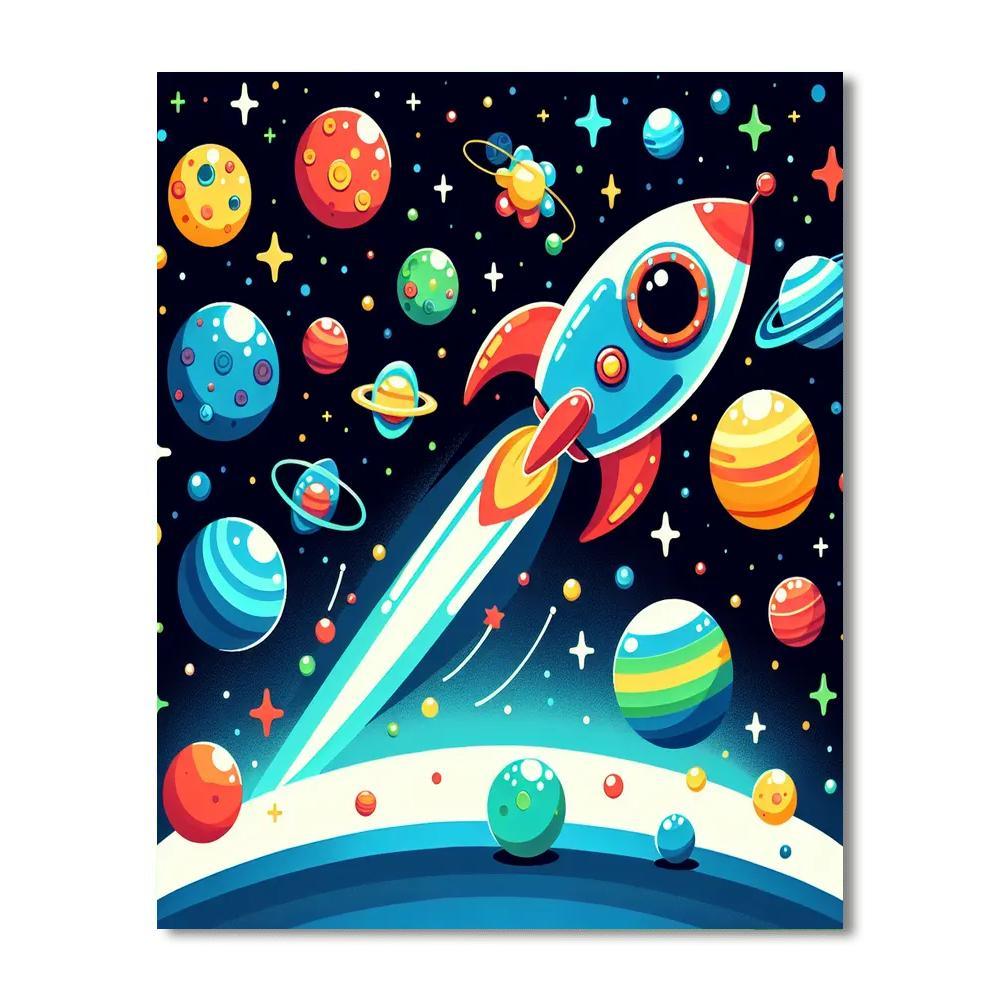 Journey Through Space Paint By Numbers Art
