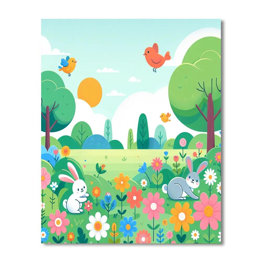 Nature’s Rainbow Number Painting