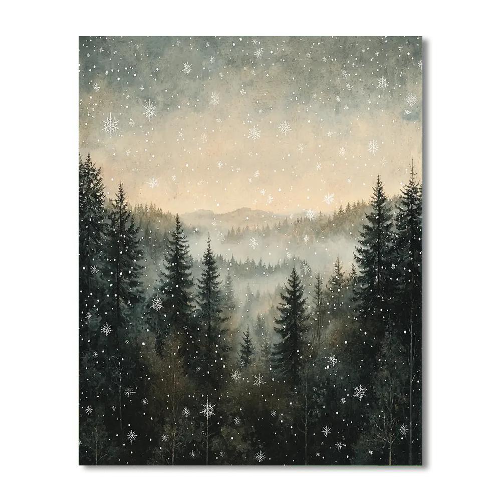 Caspar David Friedrich Inspired Ethereal Winter Dreamscape  Paint By Numbers Kits