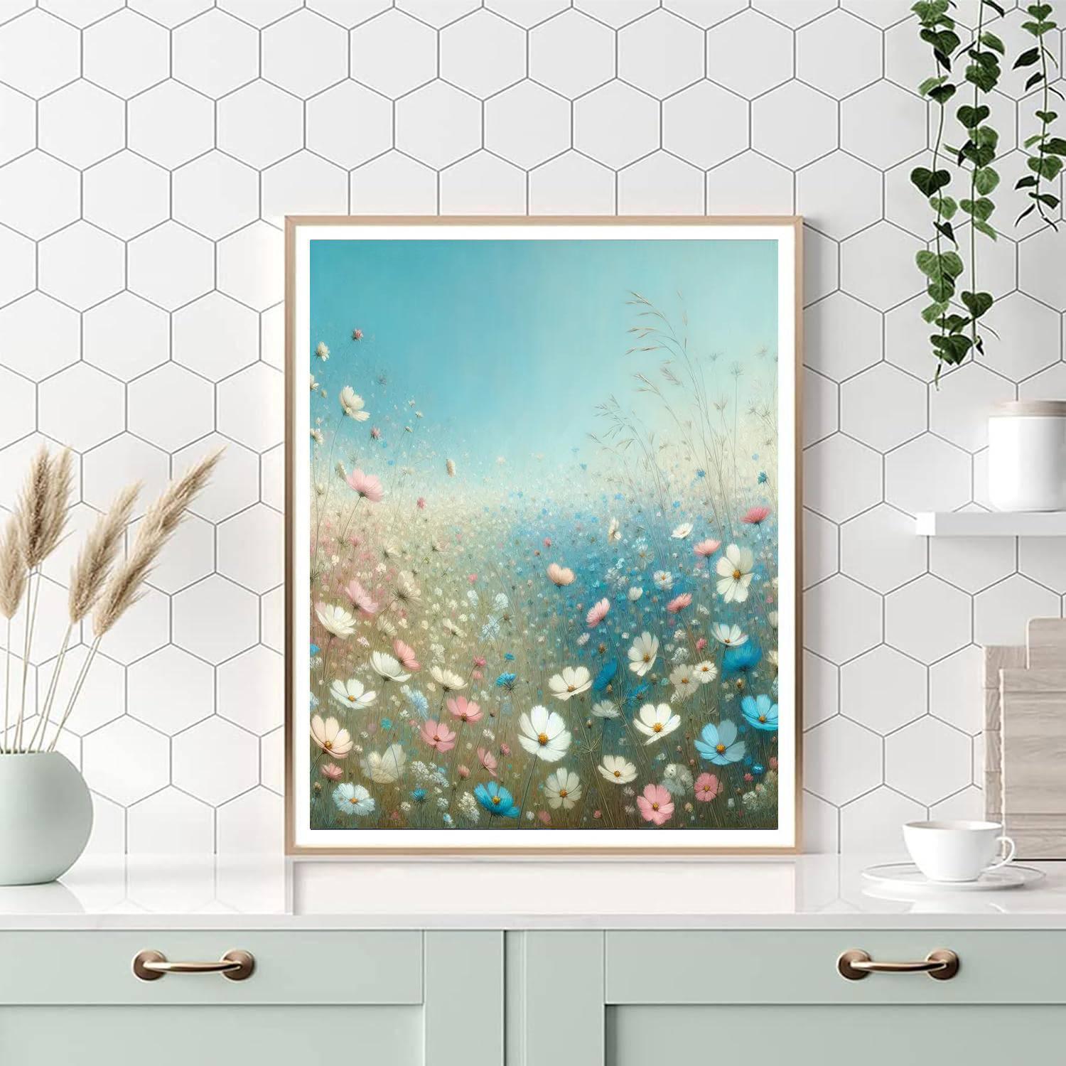 Peaceful Summer Meadow Painting Number Kit