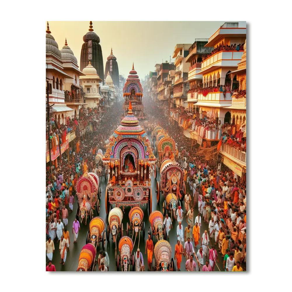 Rath Yatra Festival - India Numbered Painting Kits