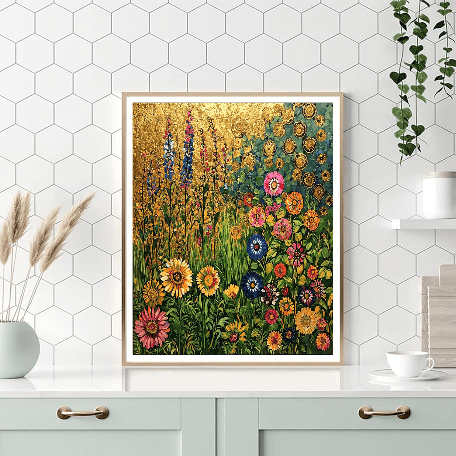 Gustav Klimt Inspired Meadow Symphony  Paint By Numbers
