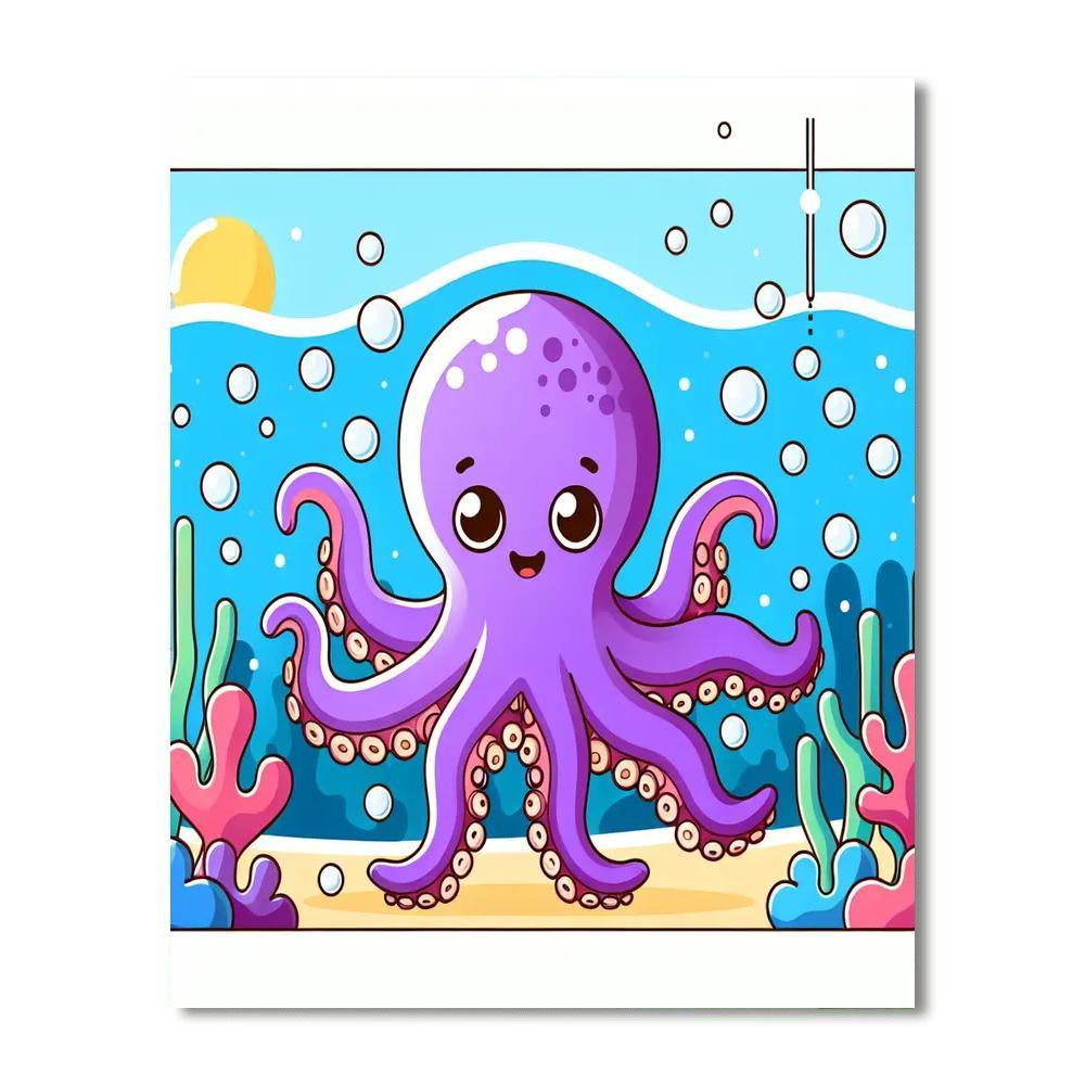 Adventurous Octopus Numbered Painting Kits