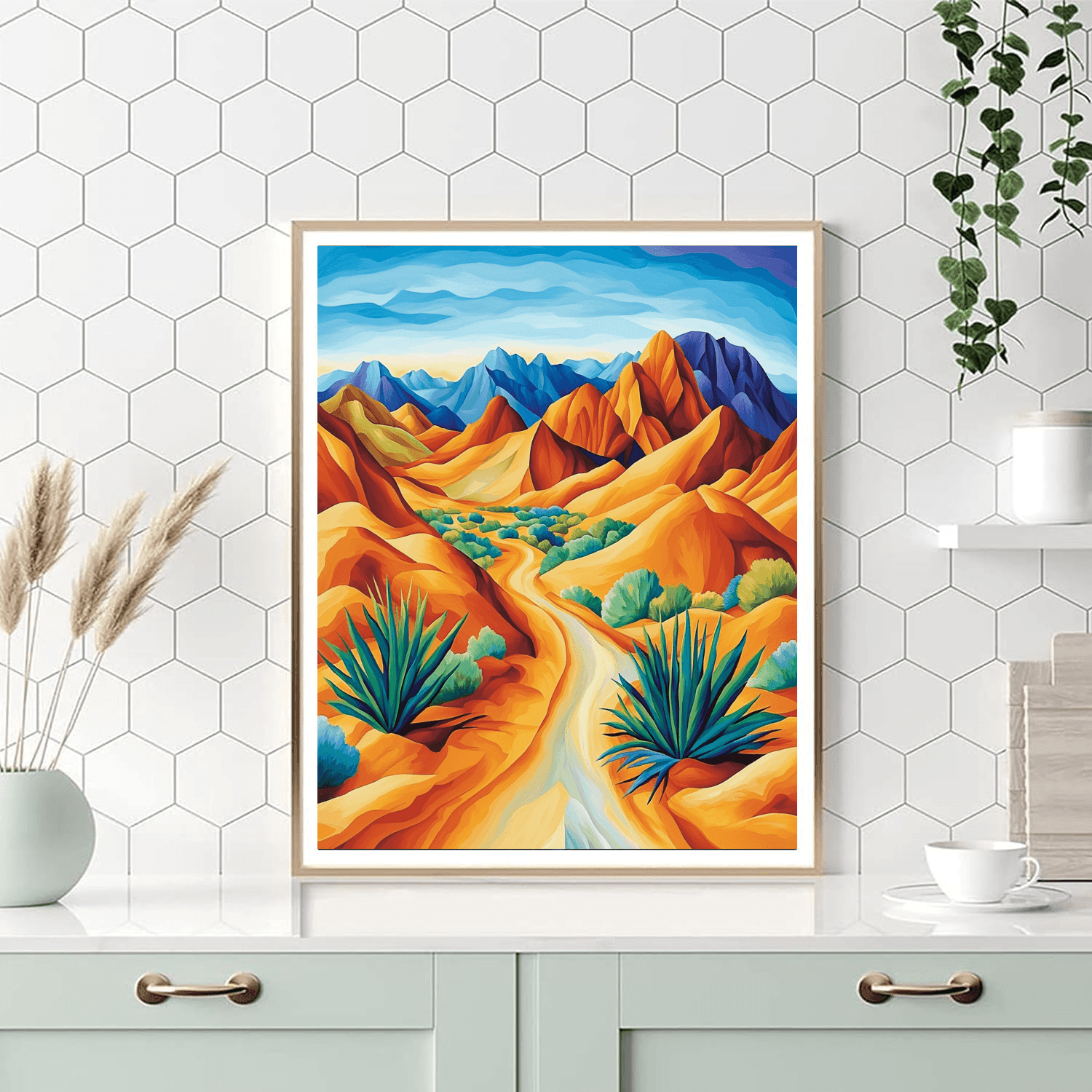 Georgia O'Keeffe Inspired Colors Of The Desert  Paint By Numbers Art