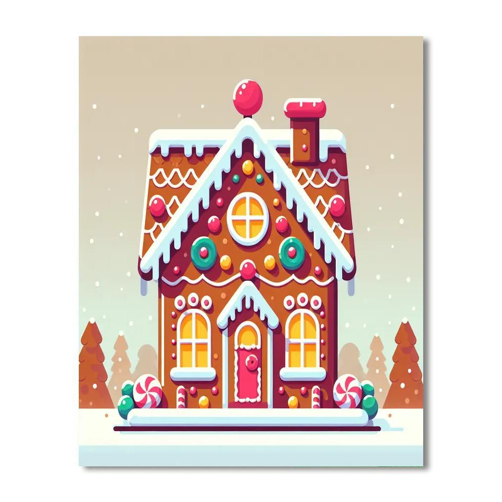 Jolly Gingerbread House Paint By Numbers Kits