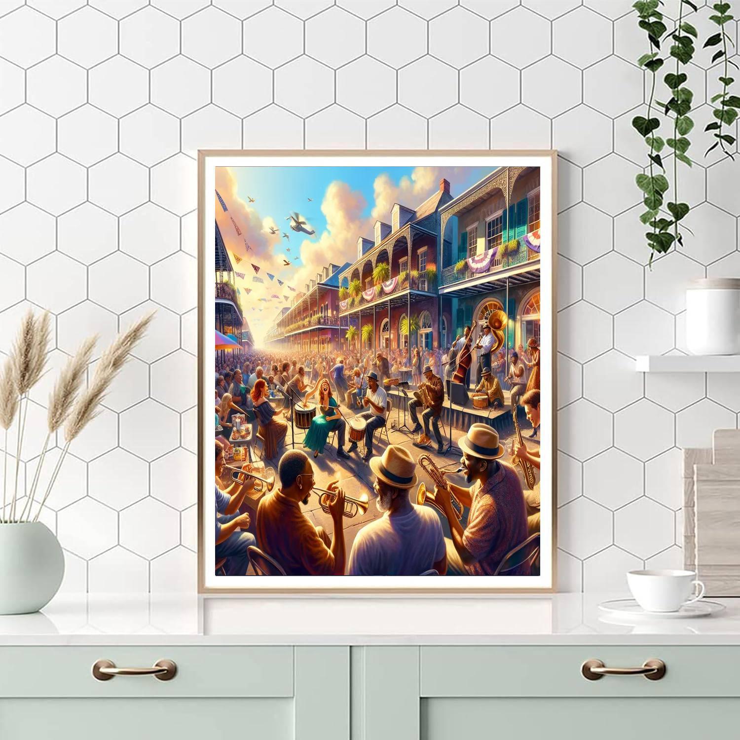 New Orleans French Quarter Festival - New Orleans Painting By Numbers Kit
