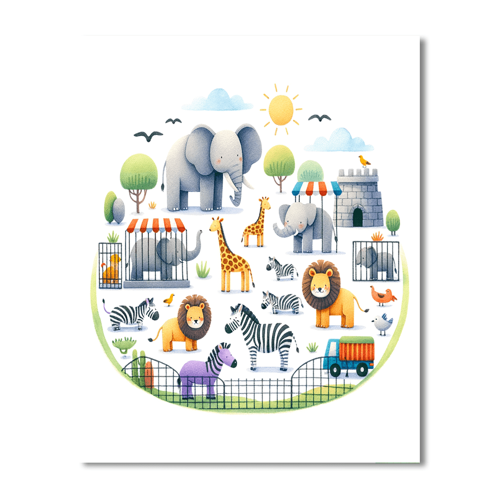 Zoo Safari Adventure Paint By Color