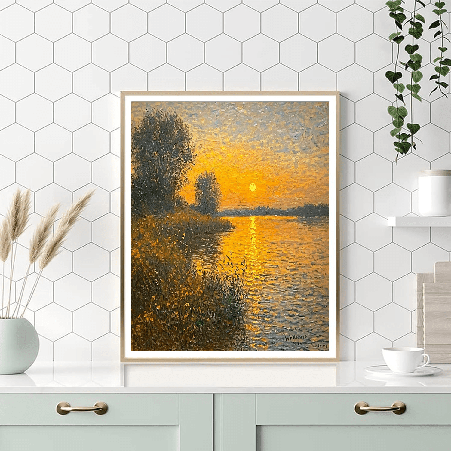 Claude Monet Inspired Monet's Evening Stroll  Paint By Numbers Art