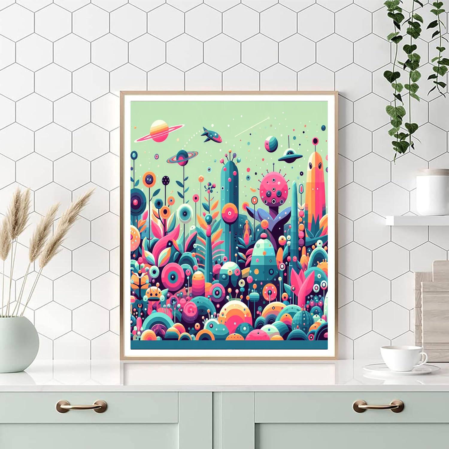 Sci-fi Alien Garden Paint By Number