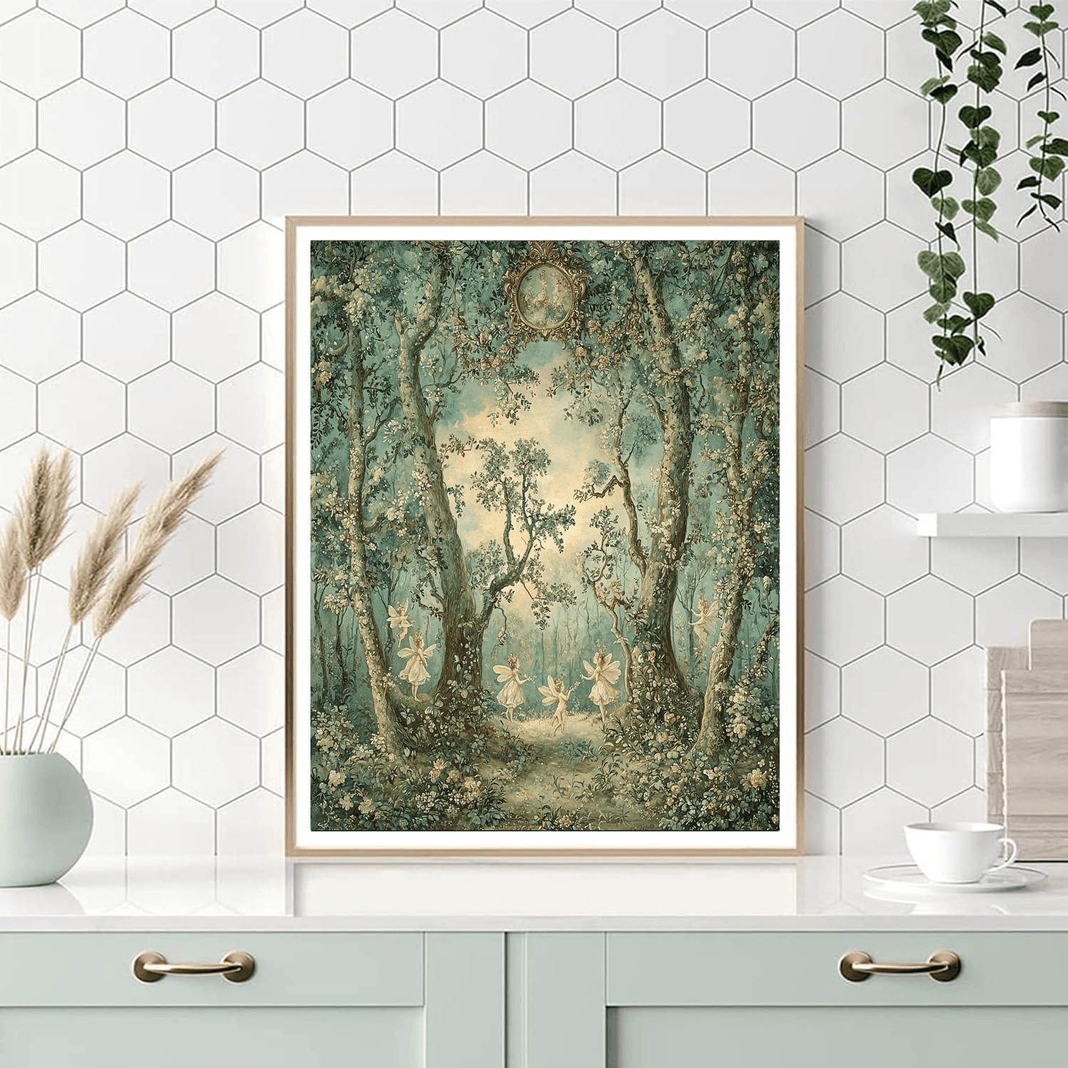 Jean-Honoré Fragonard Inspired Rococo Woodland Fairies  Paint By Number