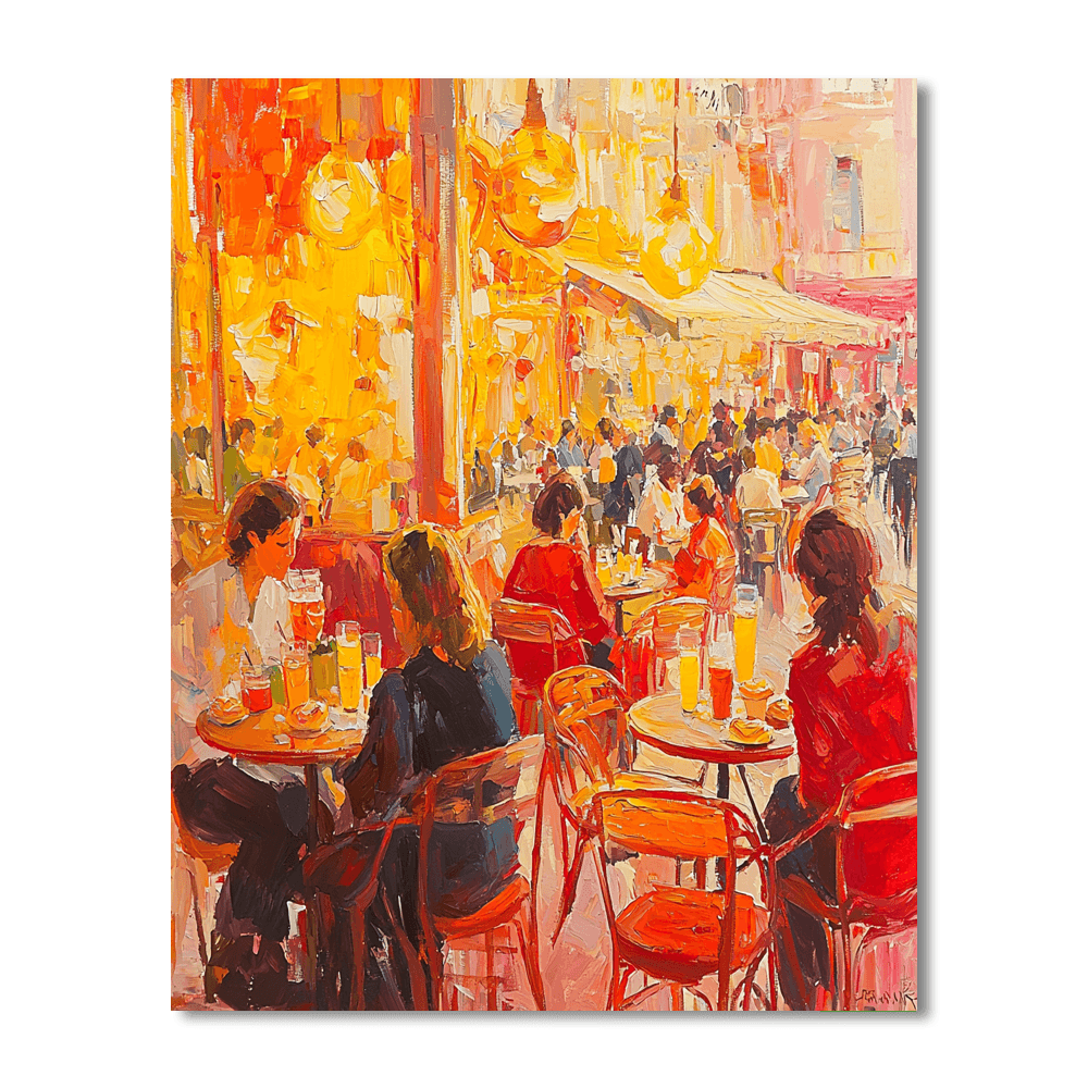 Pierre Bonnard Inspired Charming Urban Café  Paint By Number