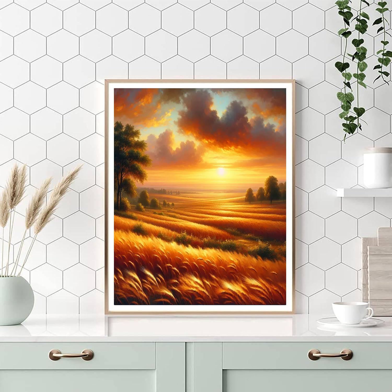 Golden Fields Of Harvest DIY Paint By Numbers