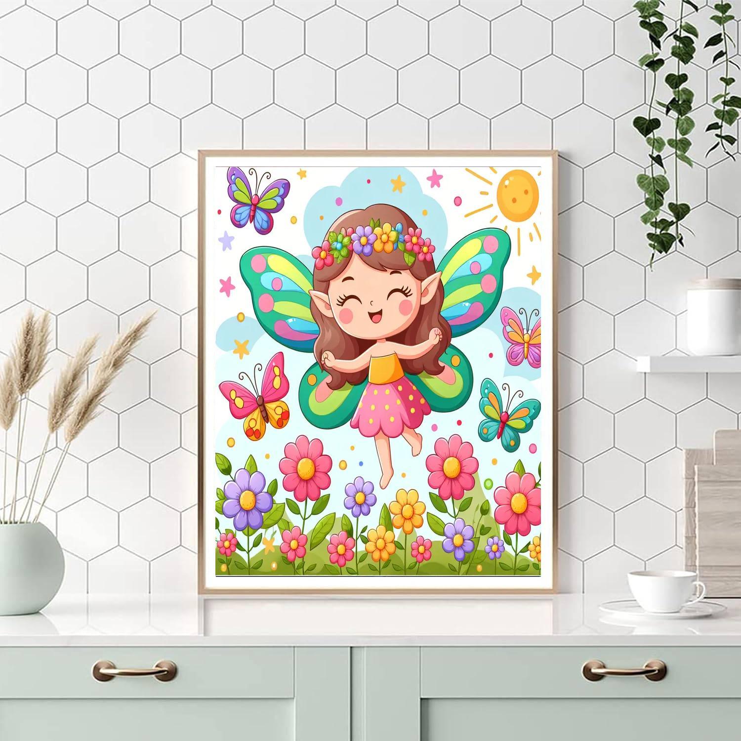 Colorful Flower Fairy Paint By Numbers Kits