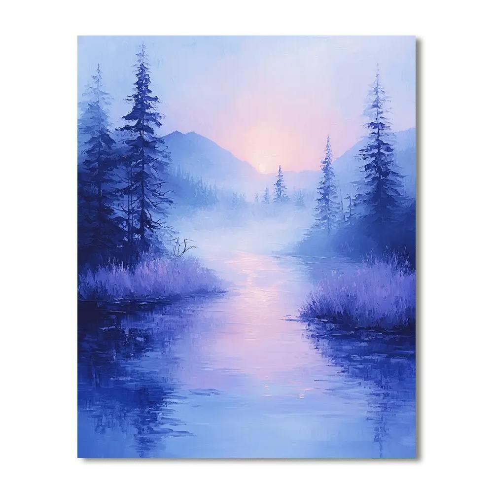 Claude Monet Inspired Monet's Misty Morning  Numbered Painting Kits