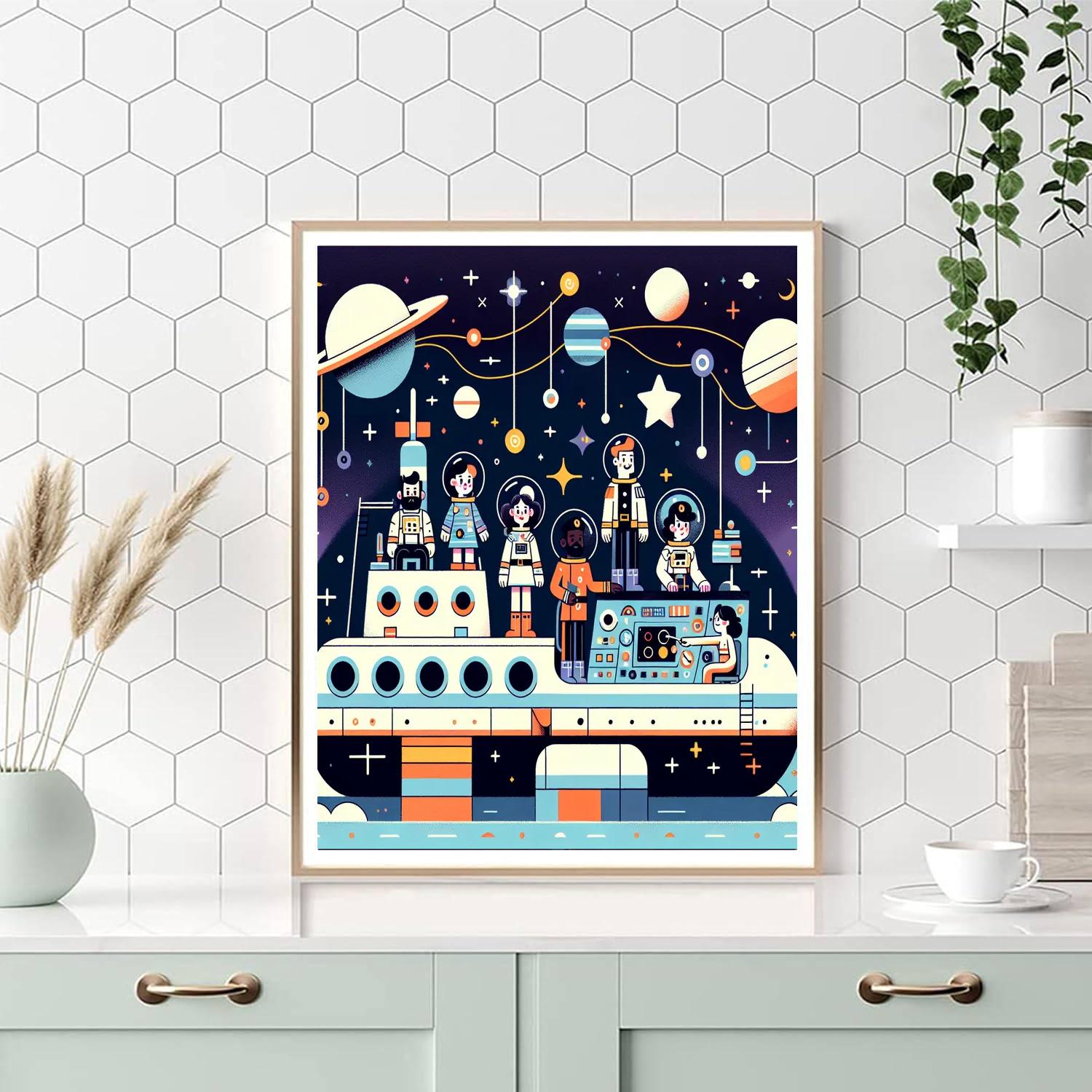 Outer Space Pirates Painting Number Kit