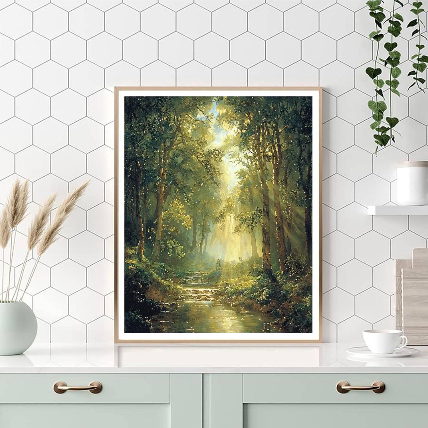 J.M.W. Turner Inspired Forest Light Symphony  Paint By Numbers