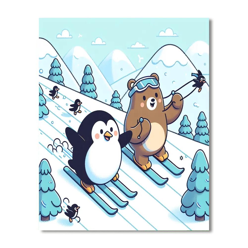 Snowy Slopes Numbered Painting Kits