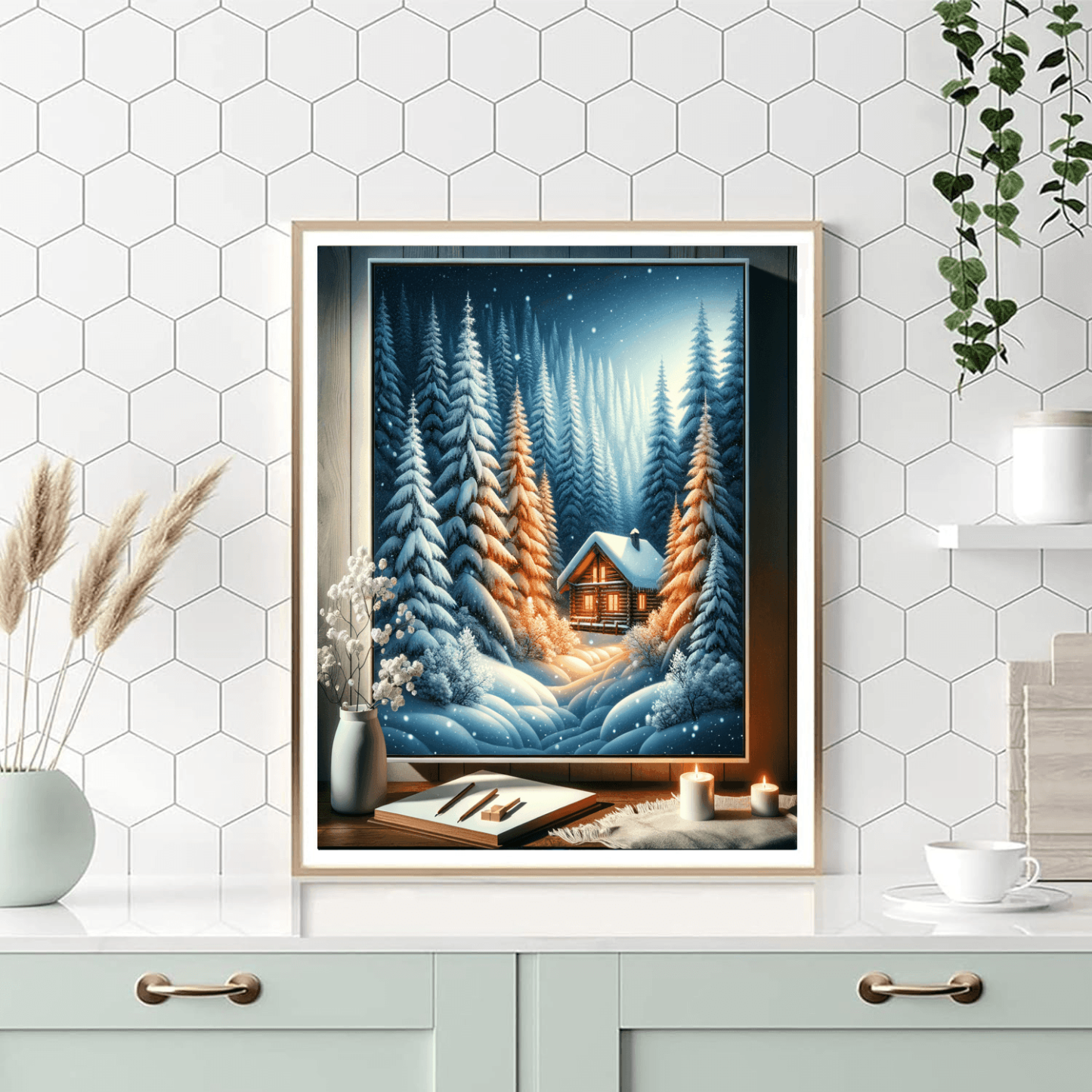 Charming Winter Landscape Paint By Numbers