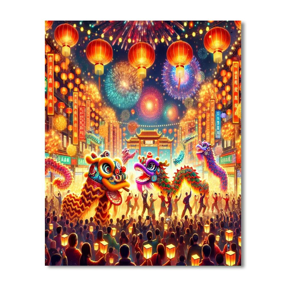 Spring Lantern Festival - China Number Painting