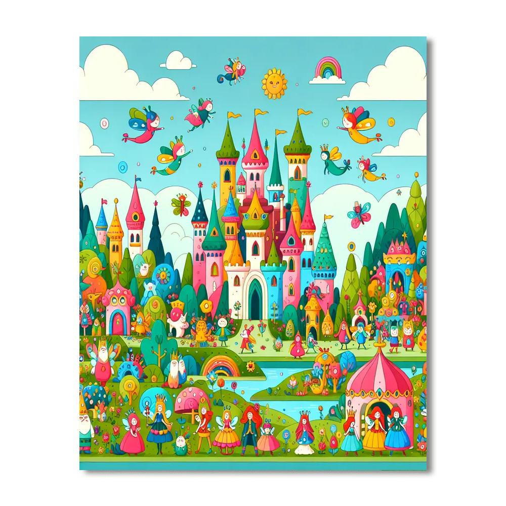 Dreamy Fairy Tale Kingdom Paint By Numbers Art