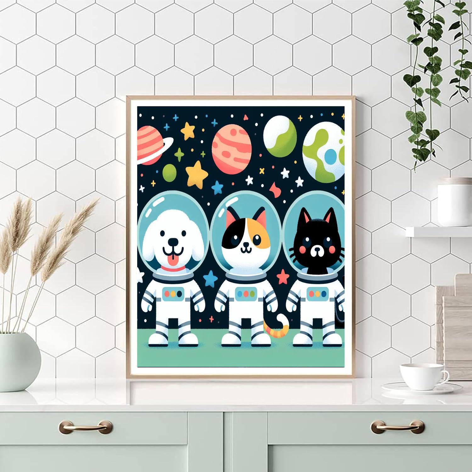 Space Animals Exploration Paint By Numbers