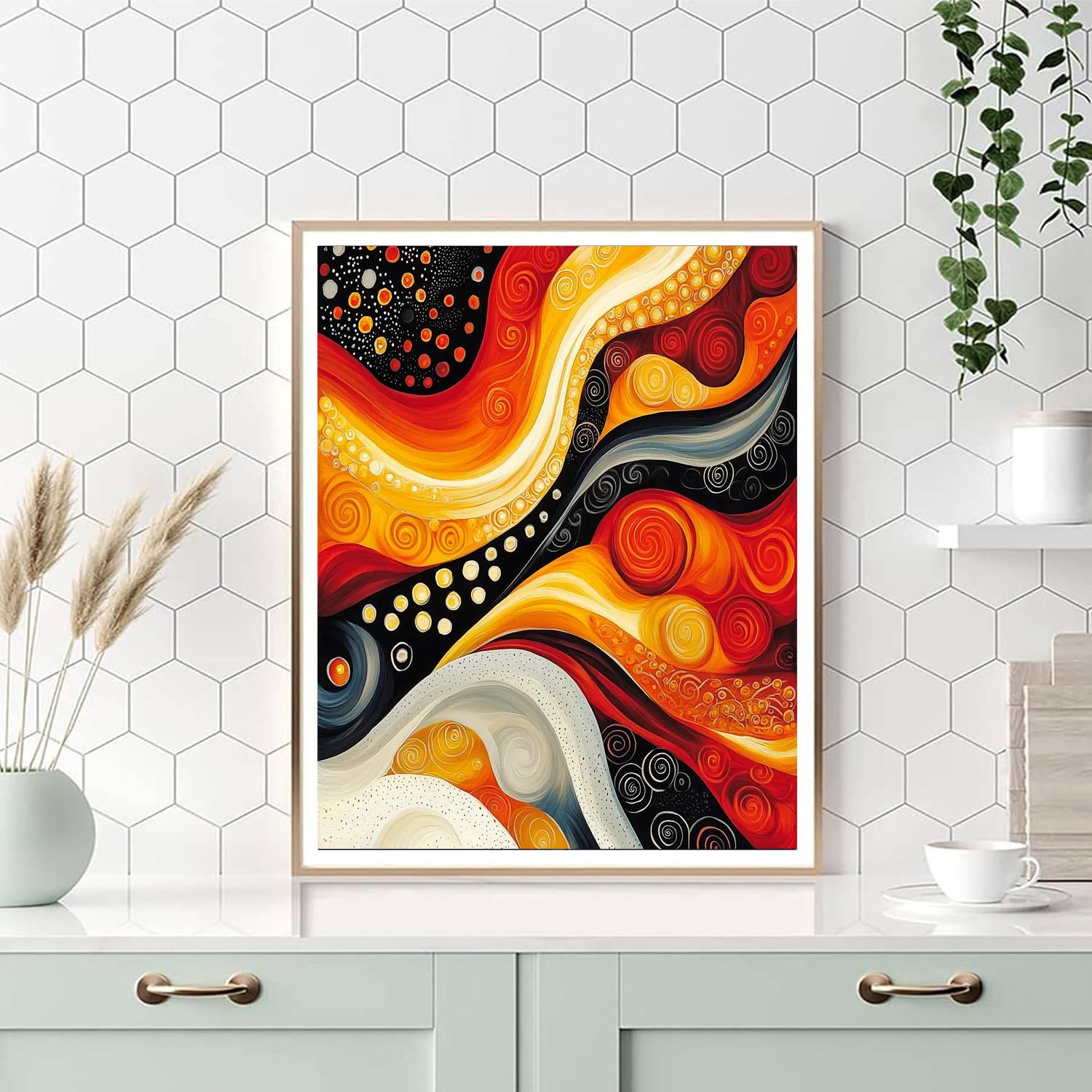 Yayoi Kusama Inspired Vortex Of Colors  Paint By Numbers