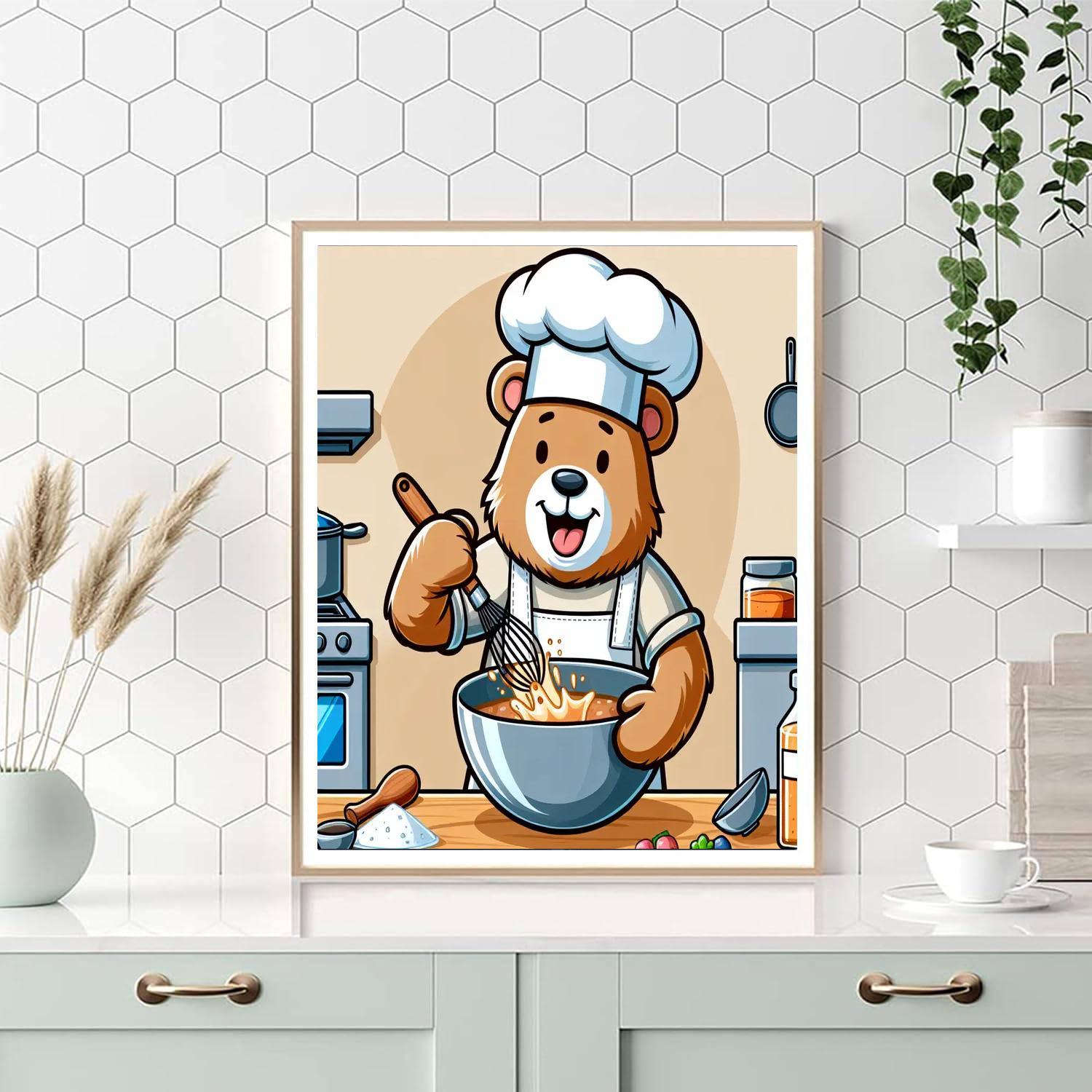 Culinary Quest With Chef Bear Paint By Color