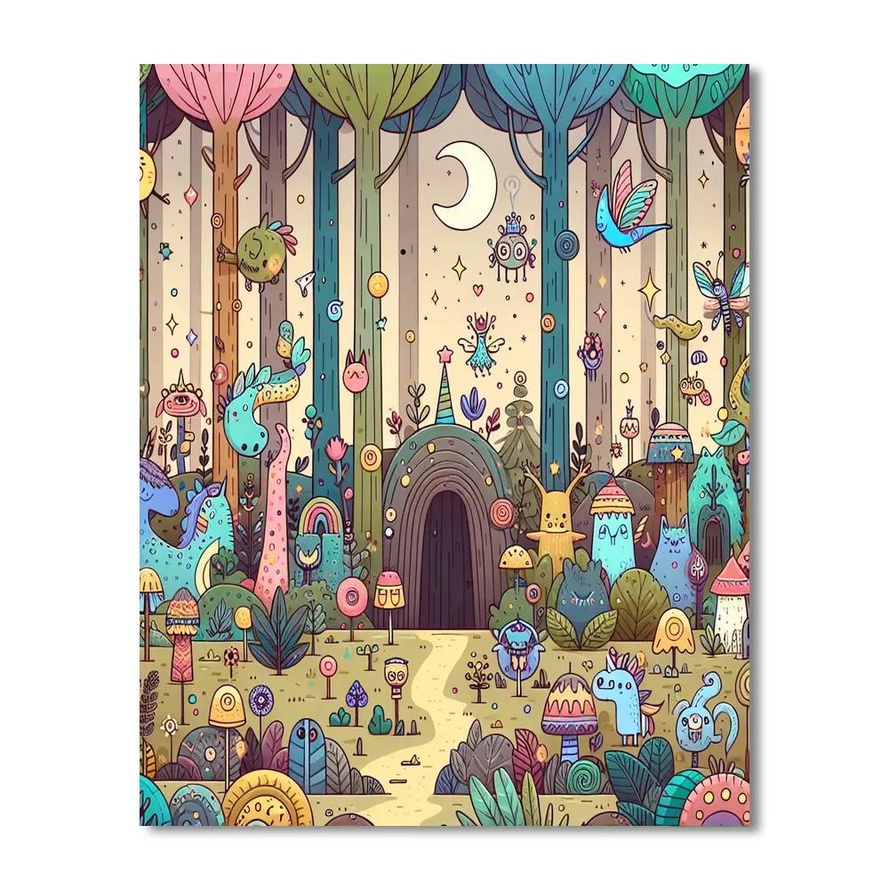 Fantasy Woods Paint By Numbers Art