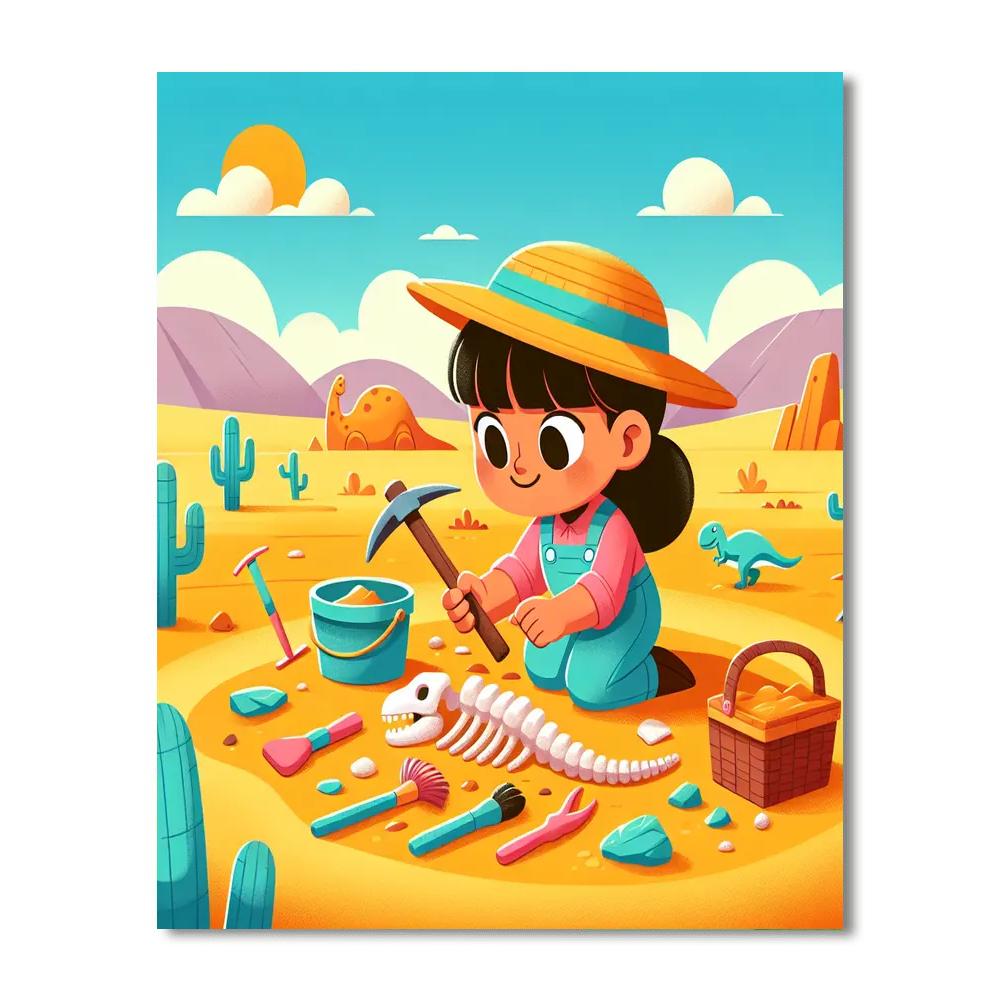 Fossil Hunters Exploration Paint By Numbers Art