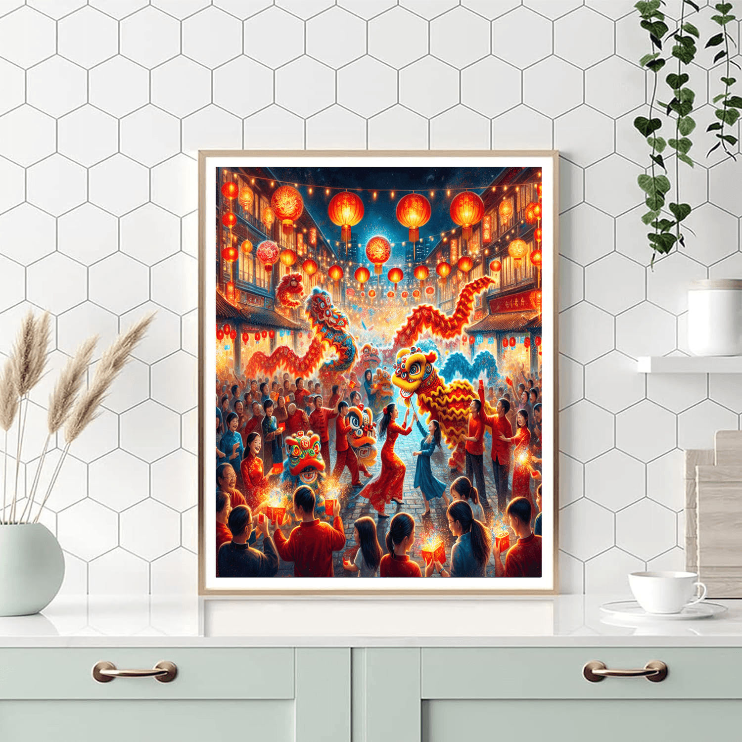 Chinese New Year - Various Locations In China Paint By Numbers Art