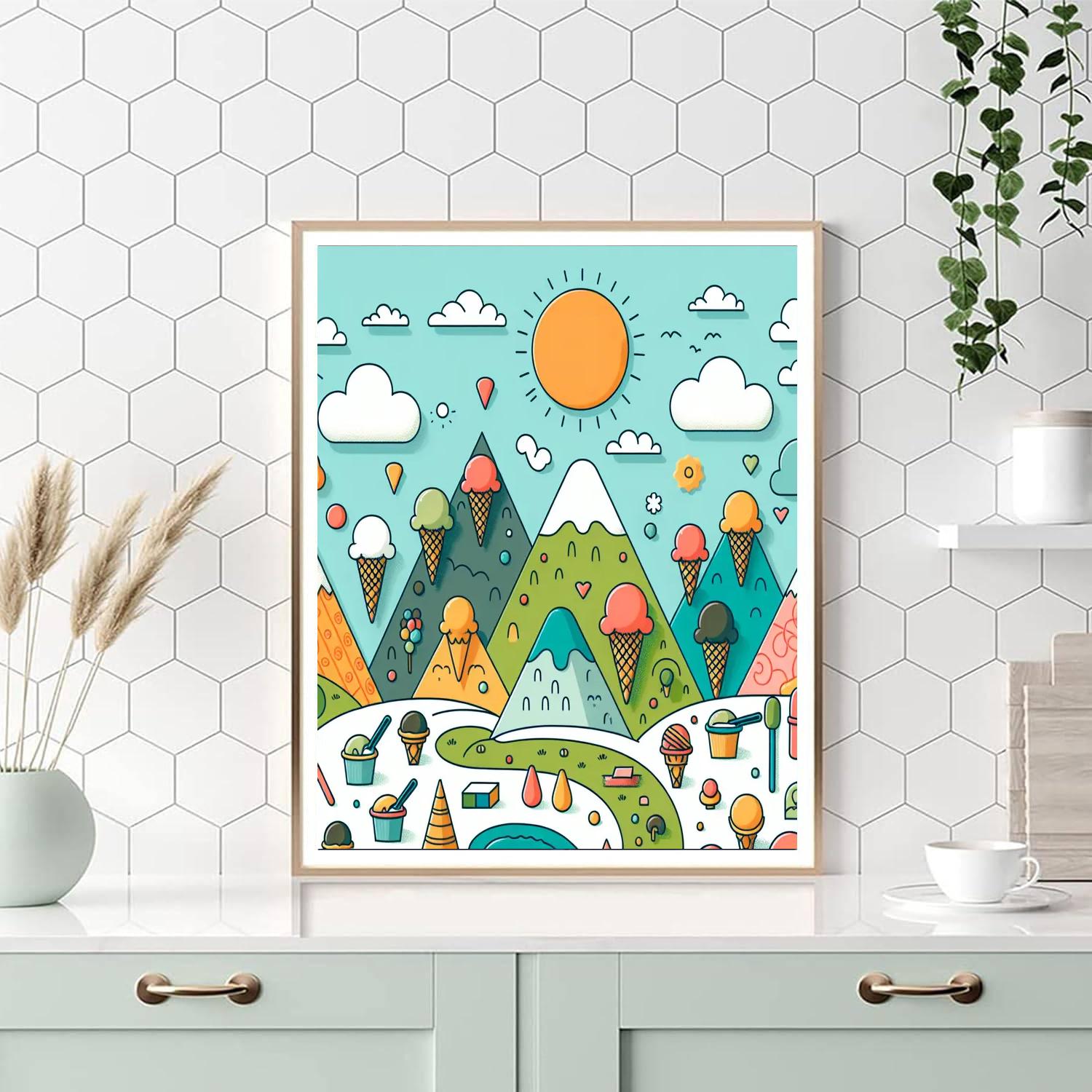 Ice Cream Cone World Paint By Numbers Art