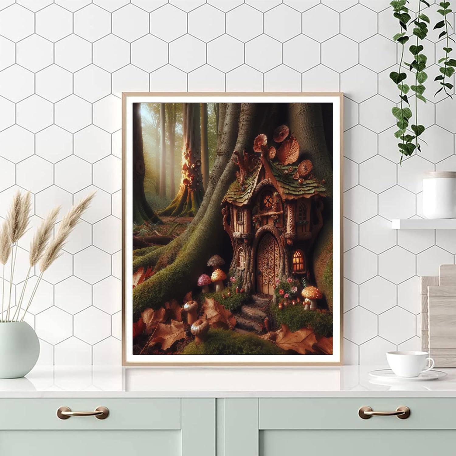 Forest Pixie Hideaway DIY Paint By Numbers
