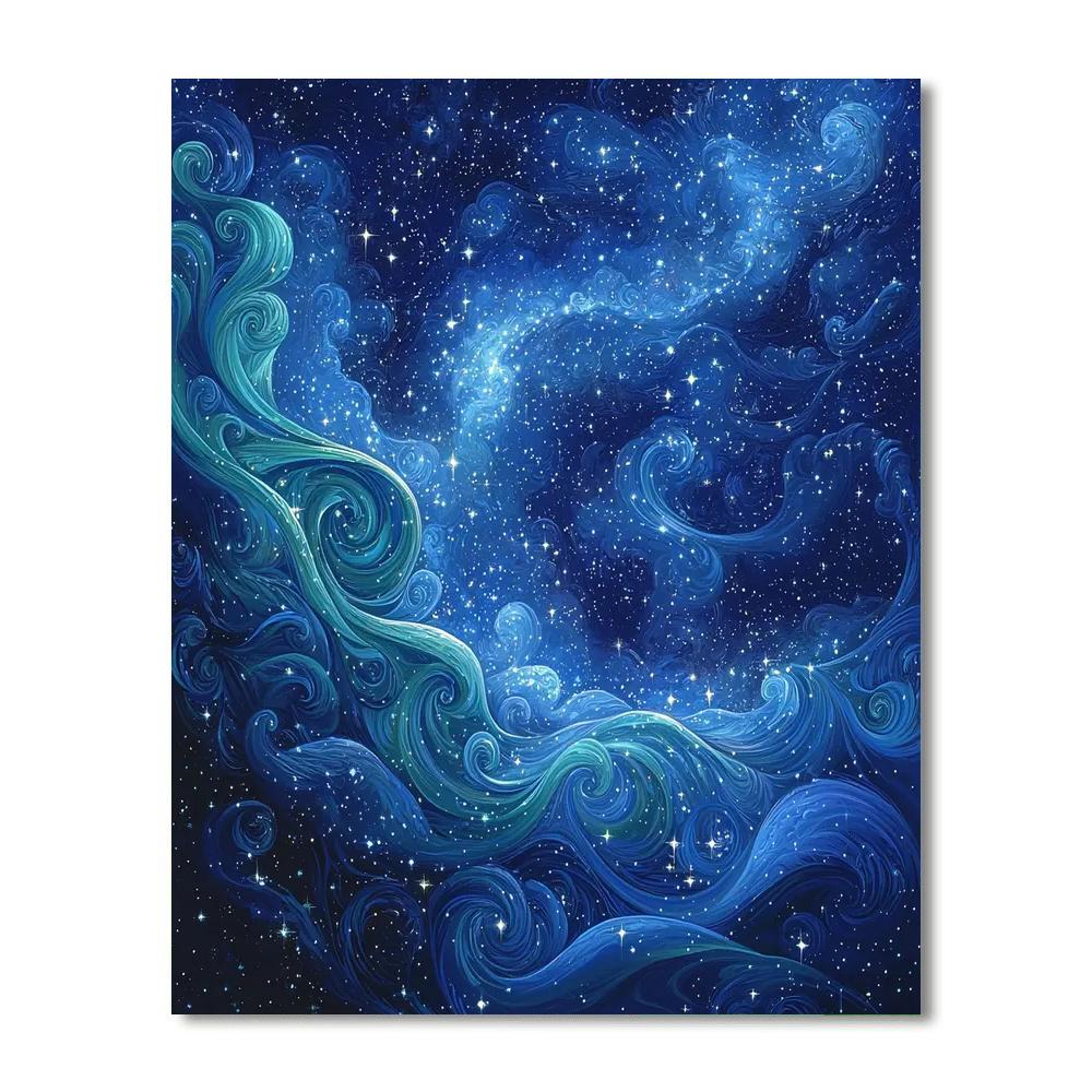 Alphonse Mucha Inspired Eternal Symphony Of Stars  DIY Paint By Numbers